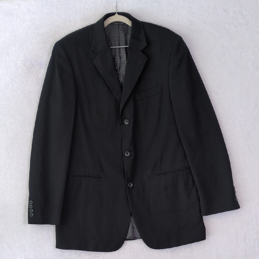 J. Ferrar Men's Black Suit Jacket‎ Blazer Size 40 Long